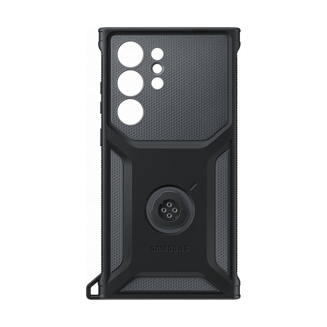 Coque S23 Ultra Renforcee support amovibl gris <span itemprop=