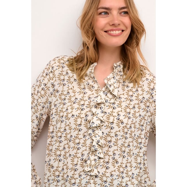 Blouse Courte Femme ROSAE PARIS - Taille 36 (EU) Couleur Crème - Coton, Style Décontracté