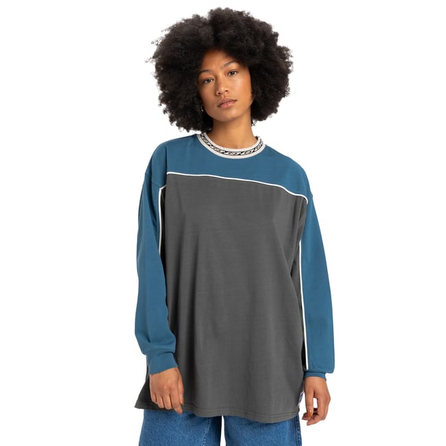 T-shirt à manches longues GLOBAL HEAT noir dark shadow <span itemprop=