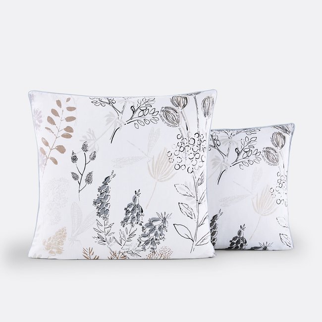 Romarin Floral 100% Cotton Pillowcase white printed LA REDOUTE INTERIEURS