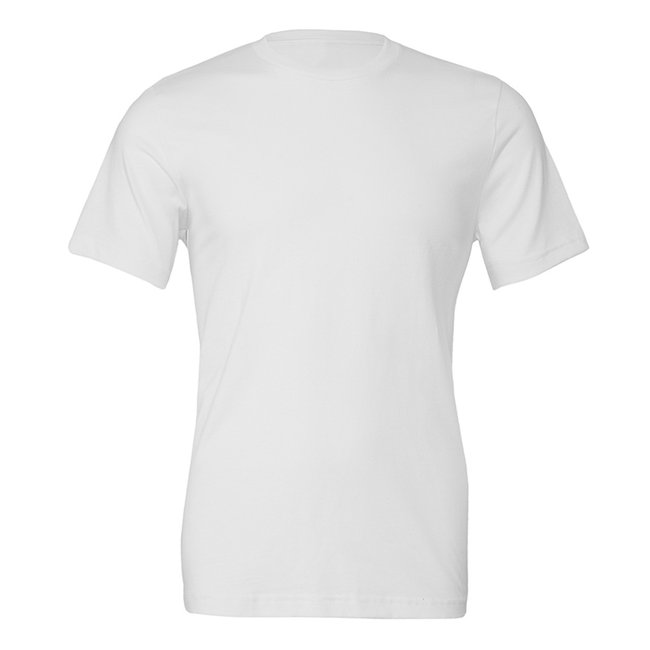 T-shirt uni manches courtes en coton blanc <span itemprop=