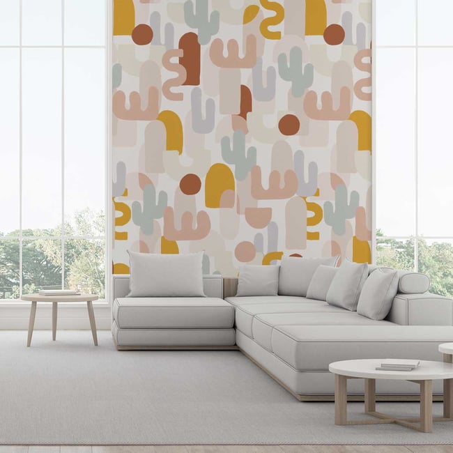 Papier peint point du désert Couleur intissé <span itemprop=