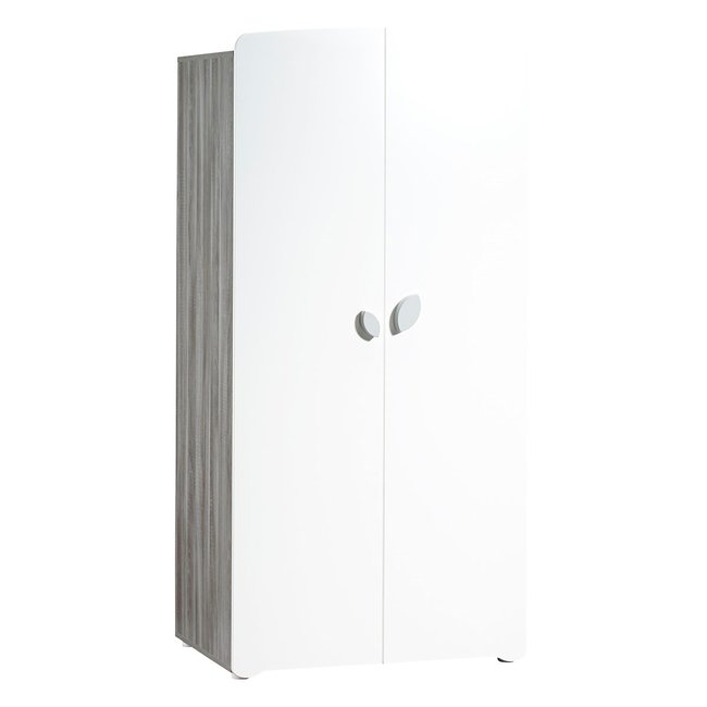Armoire 2 portes bébé en bois Couleur gris <span itemprop=