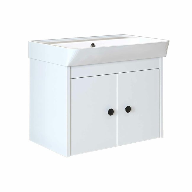 Meuble vasque suspendu 2 portes 60 cm JUSA - PIER IMPORT