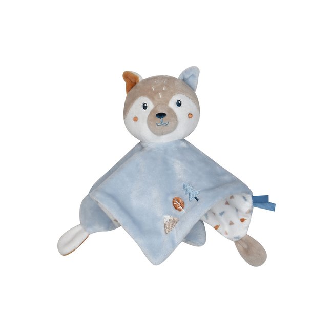 Doumou loup velours doux bleu <span itemprop=