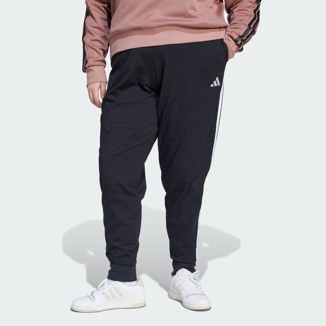 Pantalon Jogger Essentials 3 Bandes (Grandes Tailles) black / white <span itemprop=