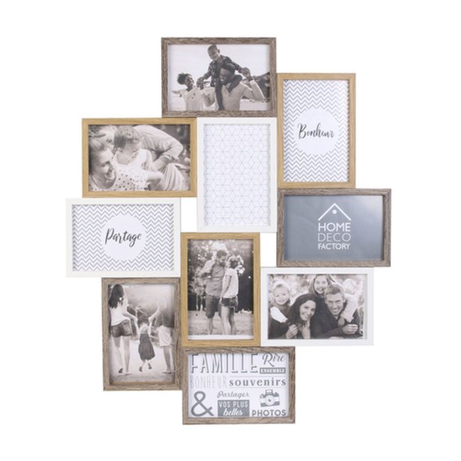 Pêle-mêle design scandinave Natural - 10 Photos Couleur beige <span itemprop=