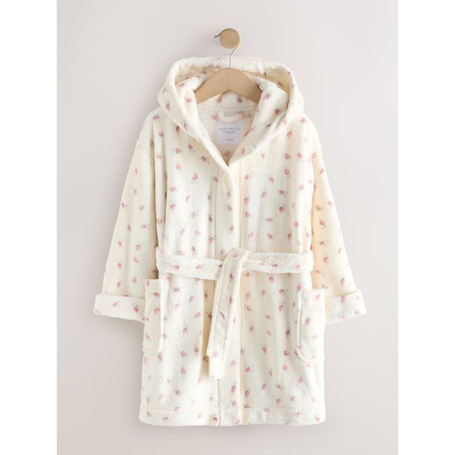 Peignoir en polaire rose crème <span itemprop=