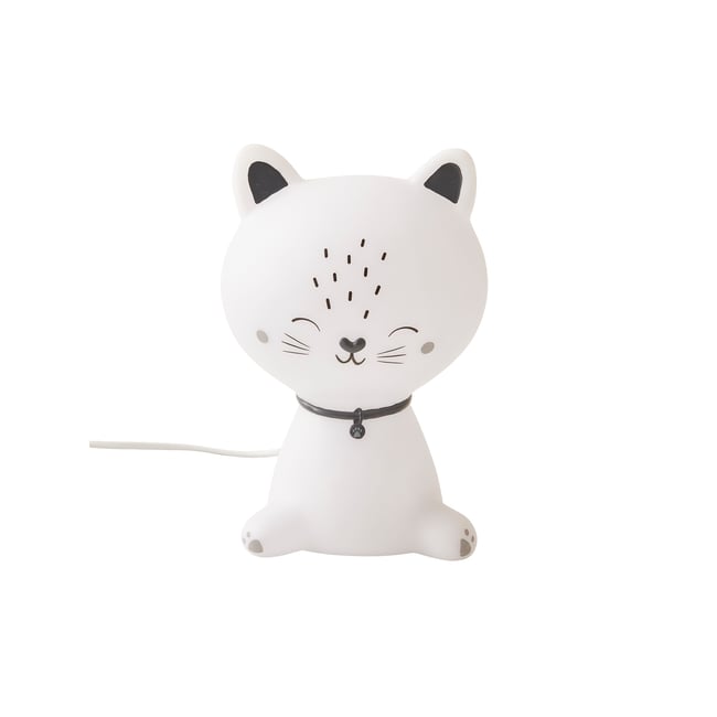 Veilleuse Moustachat blanc / bleu <span itemprop=