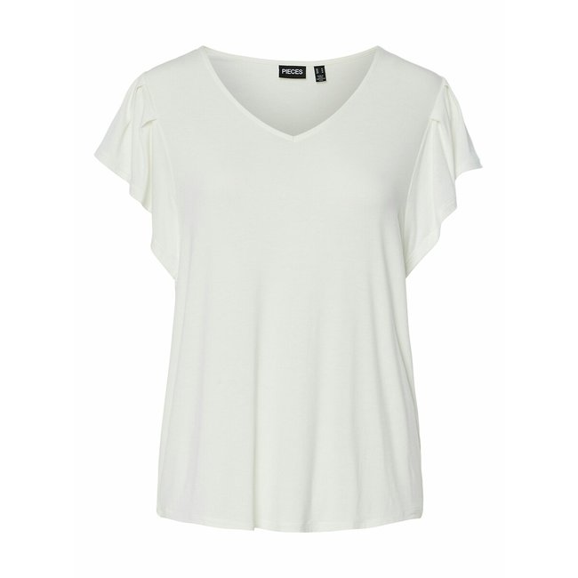 V-Neck T-Shirt with Short Sleeves, floral print, PIECES