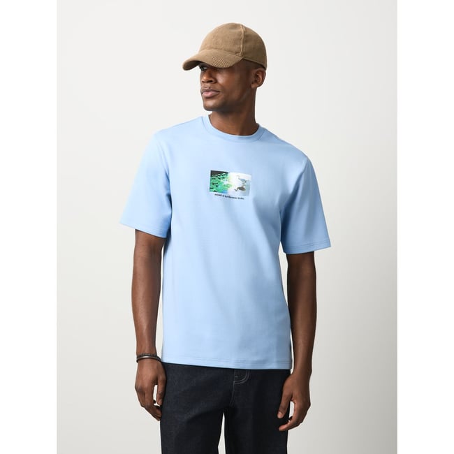 T-shirt seminal monnaie bleue o sutokingu suru <span itemprop=