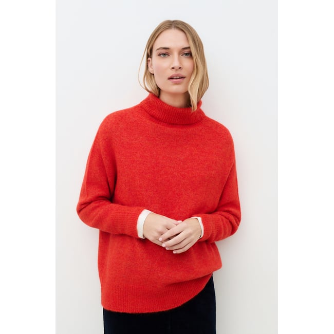Pull droit col roulé MGEMMA orange <span itemprop=