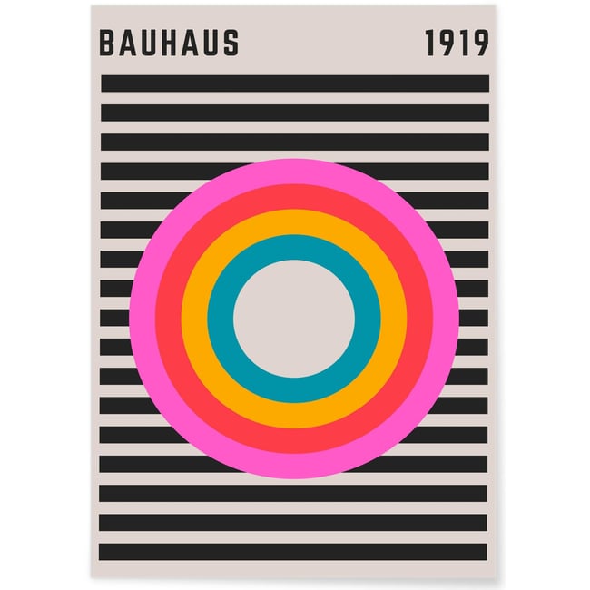 Affiche Bauhaus 22 Couleur blanc <span itemprop=