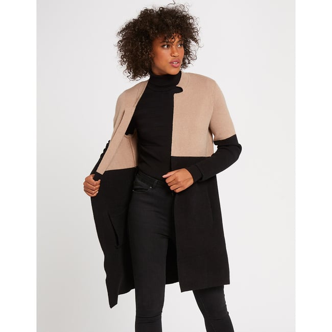 Gilet long bicolore  - MORGAN