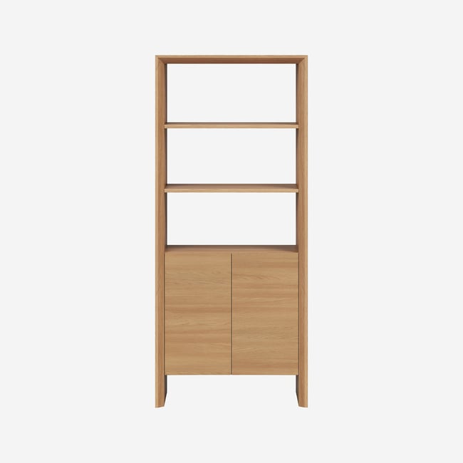 Bibliothèque chêne RAFAEL Couleur naturel clair <span itemprop=