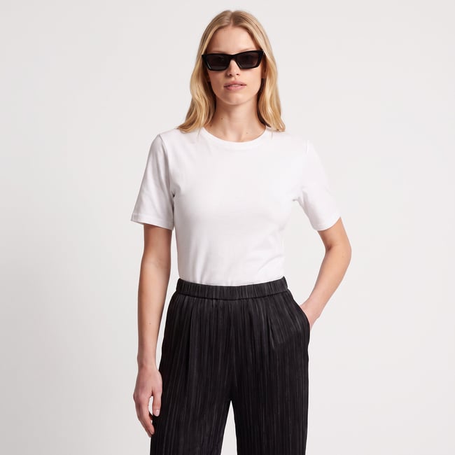 T-shirt col rond et manches courtes en coton MIRENA - ARTLOVE