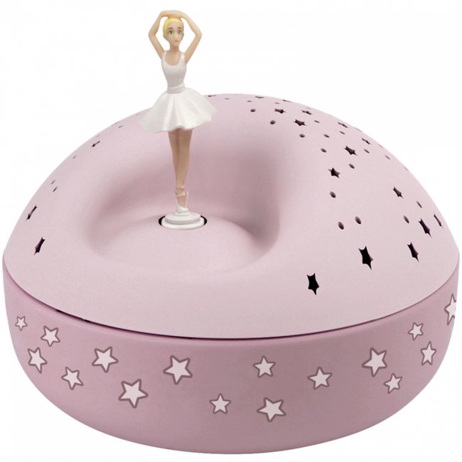 Veilleuse musicale bébé projection plafond Ballerine rose <span itemprop=