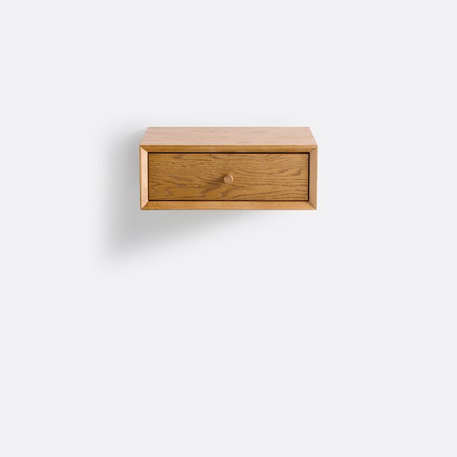 Quilda Oak Wall Bedside Table Shelf, oak, LA REDOUTE INTERIEURS