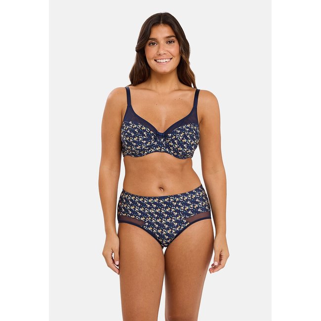 Shorty taglia media COMPLICE blu a fiori SANS COMPLEXE