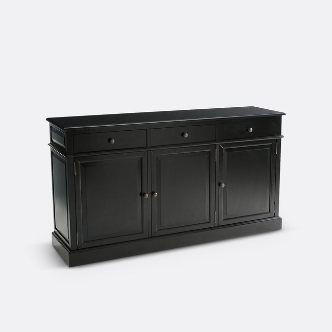 Vaisselier 3 portes, Lipstick (partie basse) Couleur noir <span itemprop=