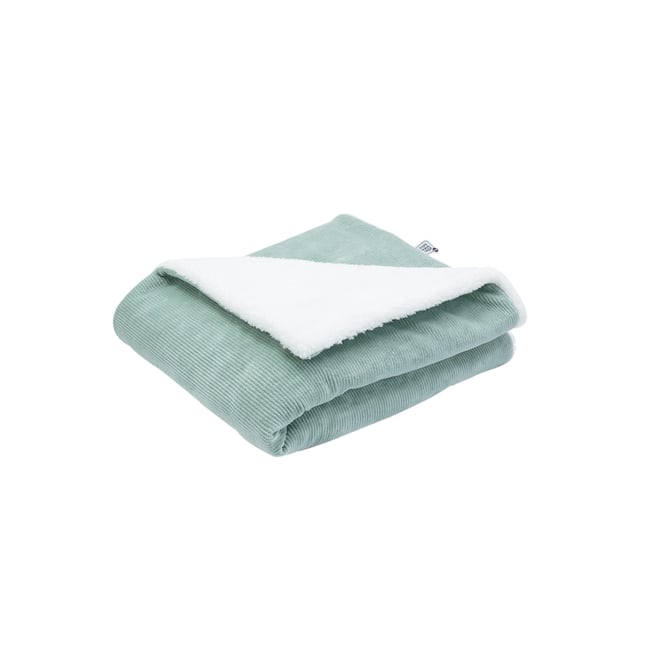 Couverture bébé en sherpa grün <span itemprop=