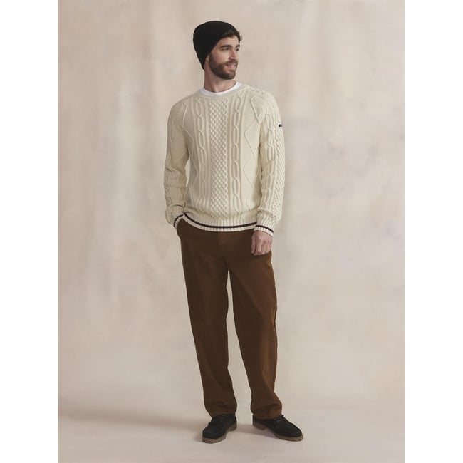 Pull encolure ronde MAIKORON beige <span itemprop=