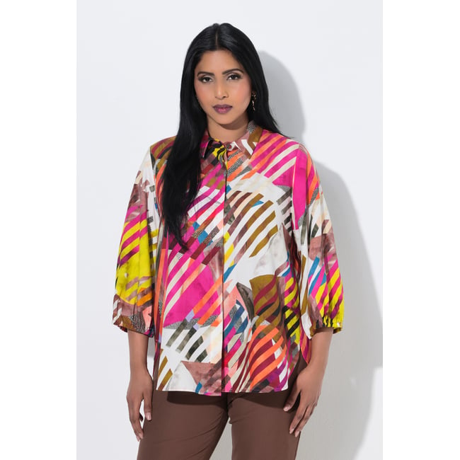 Chemisier en lyocell rose vif fuchsia <span itemprop=