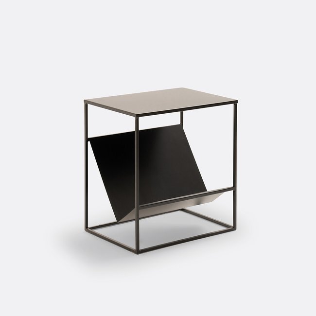 Hiba End Table with Magazine Rack, black, LA REDOUTE INTERIEURS