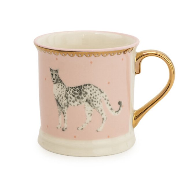 Cheetah Tankard Mug in Pink, pink, SO'HOME