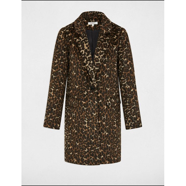 Langer Mantel mit Leopardenmuster bunt <span itemprop=