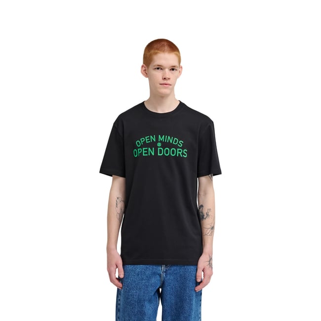 T-Shirt manches courtes OPEN MIND noir flint black <span itemprop=