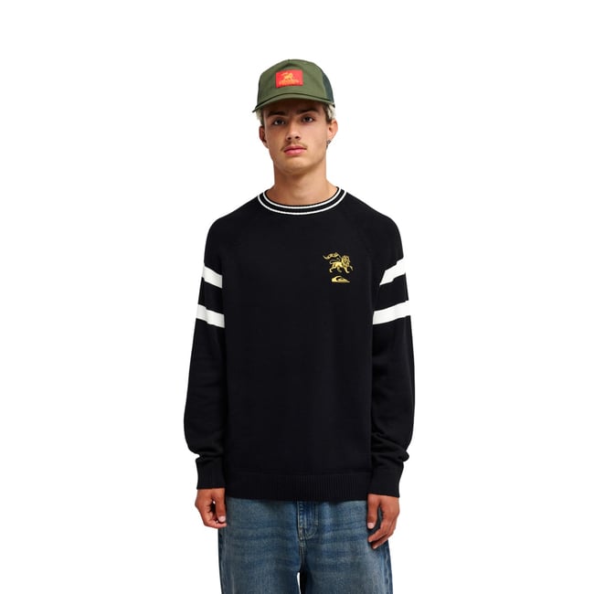 Pull à col rond BOB MARLEY TRENCH TOWN noir black <span itemprop=