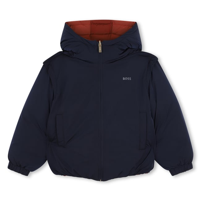 Doudoune réversible bleu cargo <span itemprop=