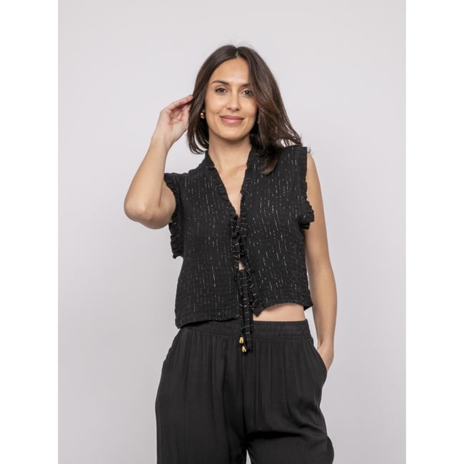 Blouse Sans Manches Smocke Ozakia - DONA LISA