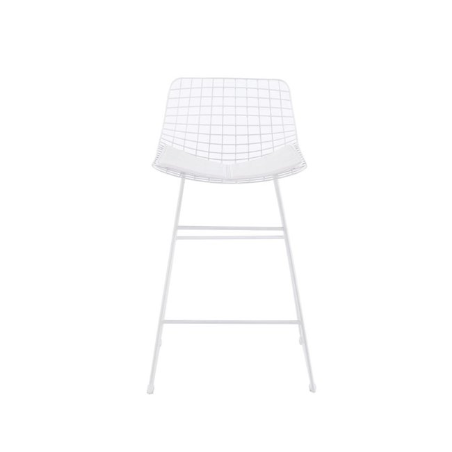 Tabouret Métal - MONDRA Couleur blanc <span itemprop=