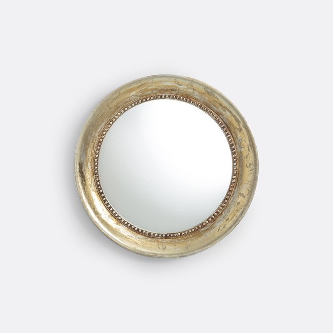 Miroir rond en manguier massif Ø60 cm, Afsan doré vieilli LA REDOUTE INTERIEURS