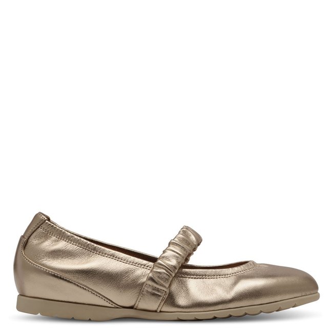 Ballerine compensée blanc mat <span itemprop=