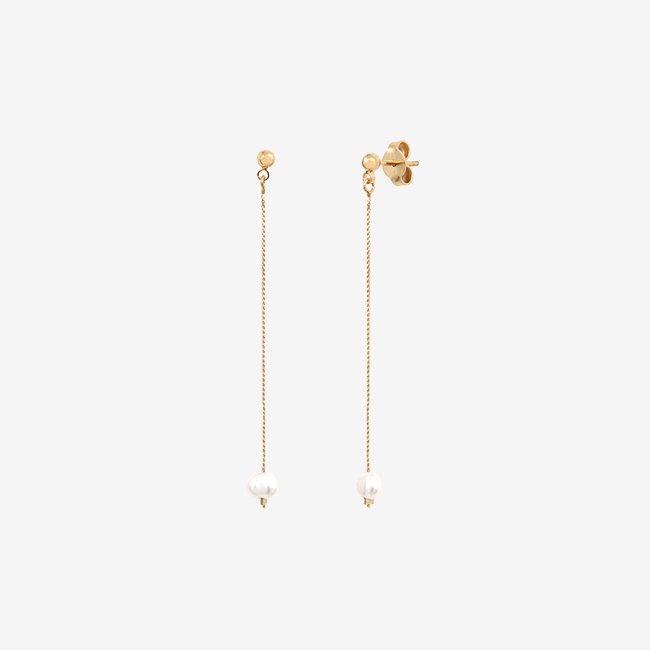 Queen sea boucles d'oreilles - SEA perle de culture blanc <span itemprop=