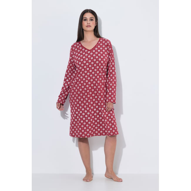 Grand(e) chemise de nuit / T-shirt rouge foncé <span itemprop=