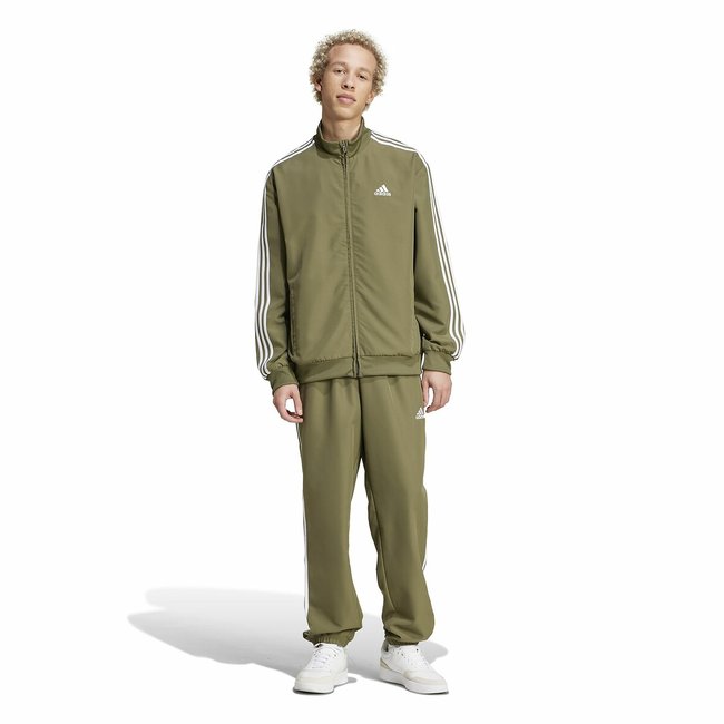 Tuta sportiva in tela a 3 bande verde ADIDAS SPORTSWEAR