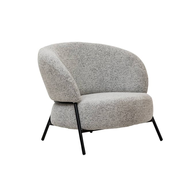 Fauteuil en tissu bouclette AARON - MADE IN MEUBLES 
