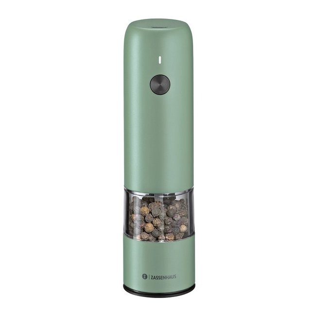 Moulin à poivre électrique USB Koln 14 cm vert <span itemprop=