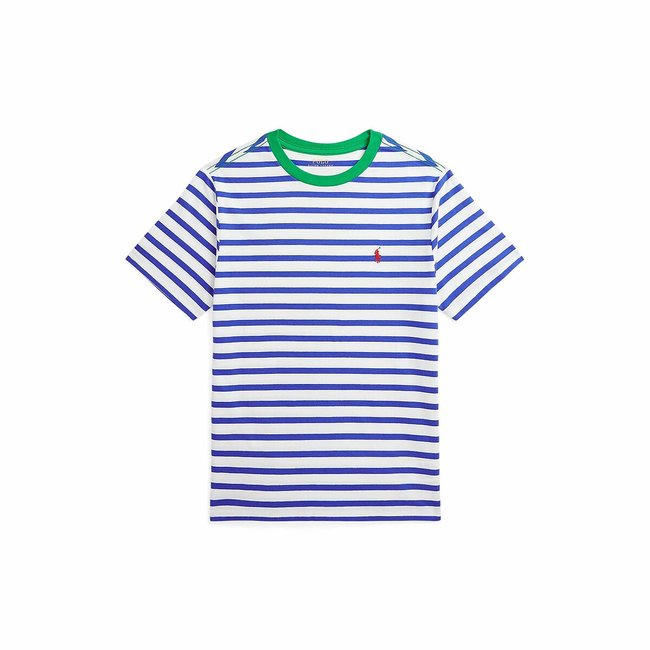 Футболка в полоску белый/ синий/ зеленый POLO RALPH LAUREN