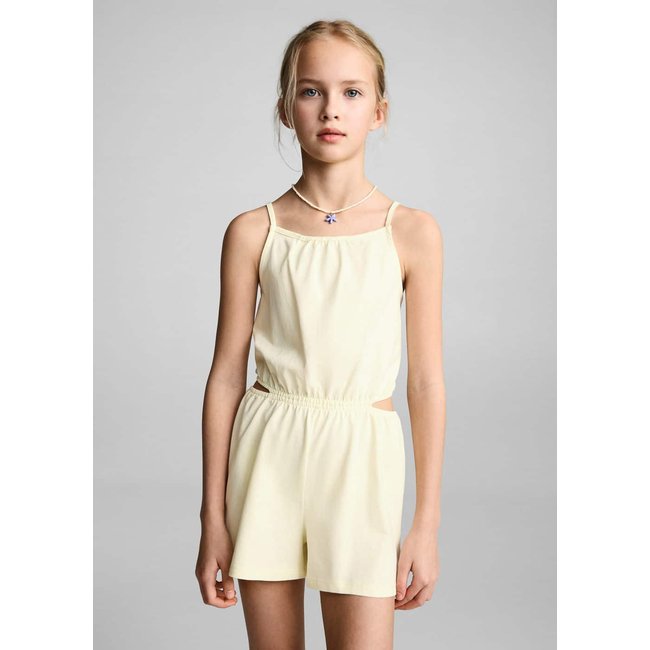 Combinaison ouvertures latérales jaune pastel <span itemprop=