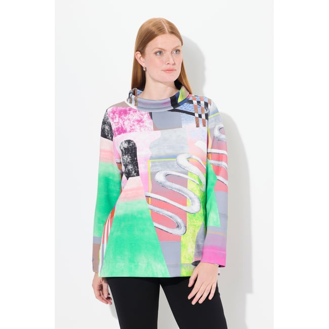 Sweat-shirt en modal mélangé à motif patch blanc neige <span itemprop=