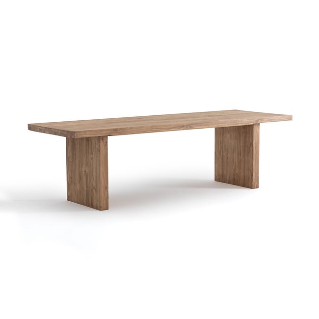 Malu Rectangular Pine Dining Table (Seats 8-10), pine with teak finish, LA REDOUTE INTERIEURS