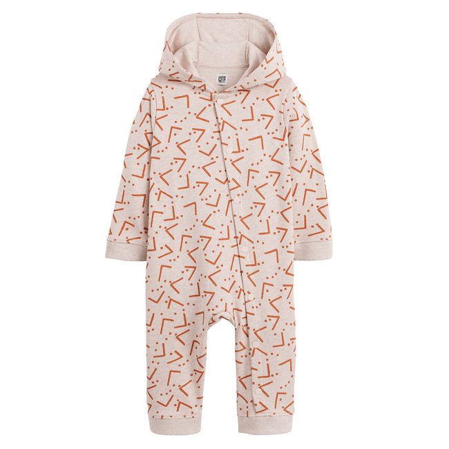 Combinaison longue à capuche en molleton imprimé <span itemprop=