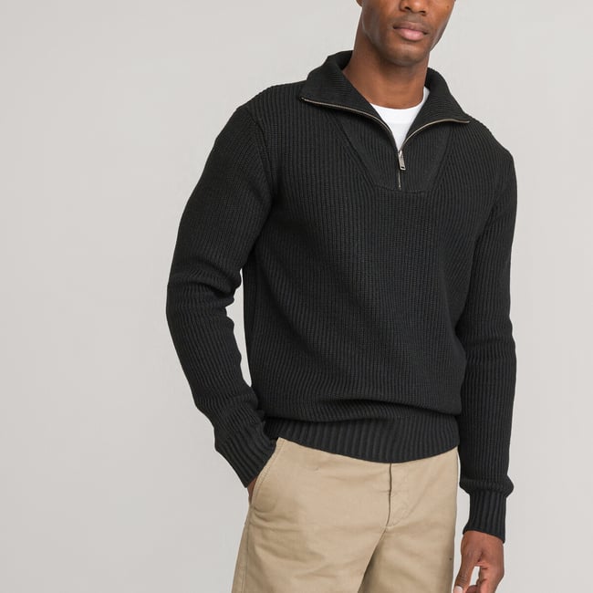 Pull col camionneur en maille chaude noir LA REDOUTE COLLECTIONS