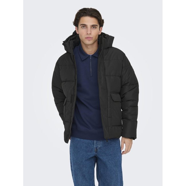 Doudoune ONLY & SONS noir - black <span itemprop=