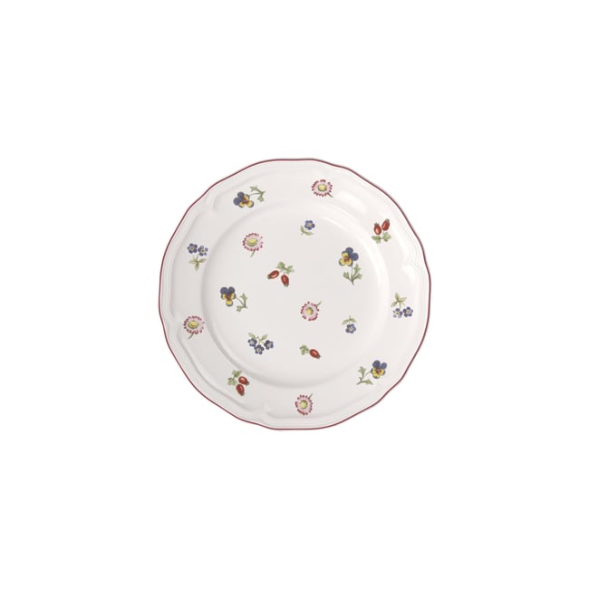 Assiette Dessert PETITE FLEUR Couleur blanc <span itemprop=